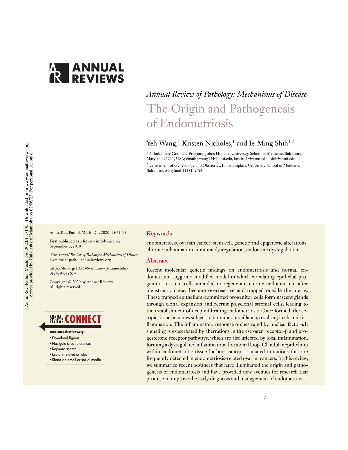 Annurev pathmechdis 012419 032654 - Annual Review of Pathology