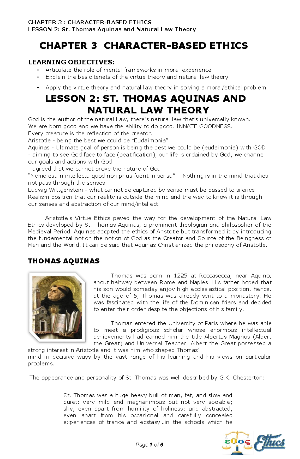 What Is Aquinas Natural Law Theory