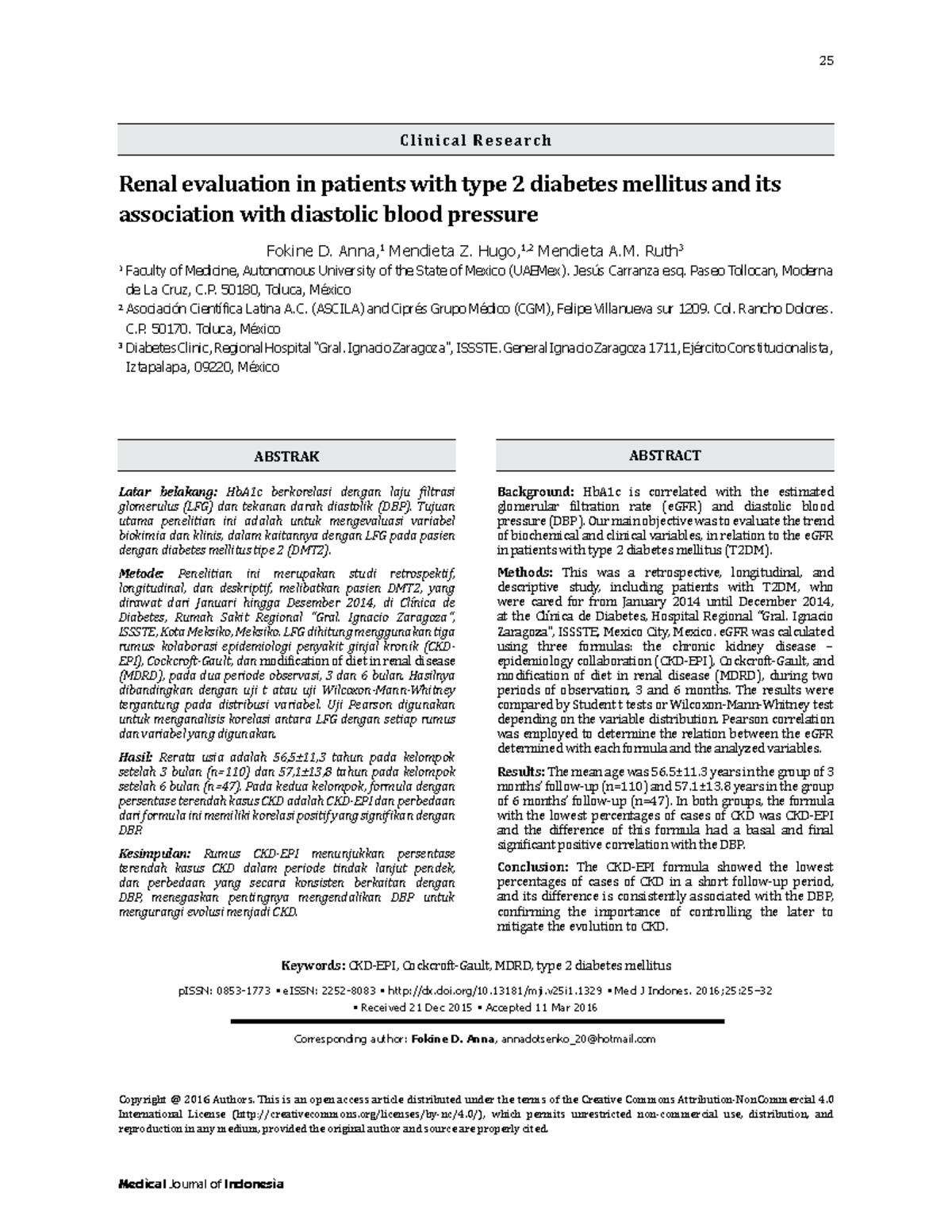 Renal evaluation in patients with type 2 diabetes mellitus and its ...