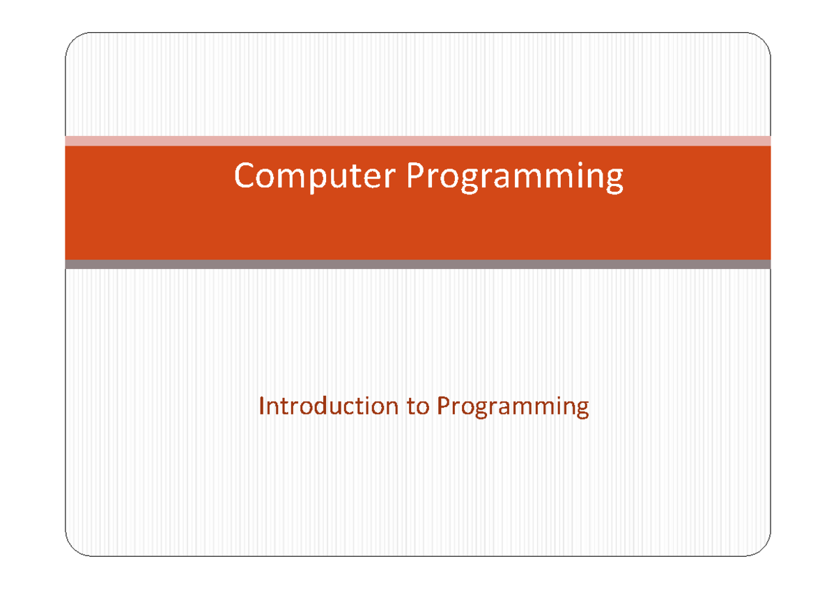 01 Introduction to C++ - Intro to C++ - Computer Programming ...