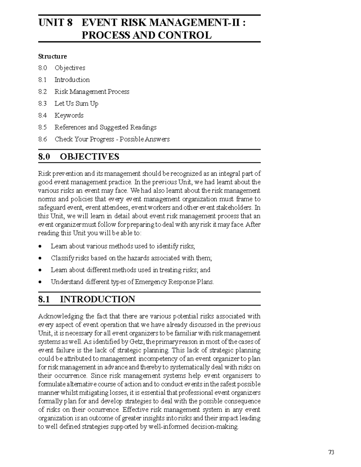 Event Risk Management-II Process and Control - Event Risk Management-I ...