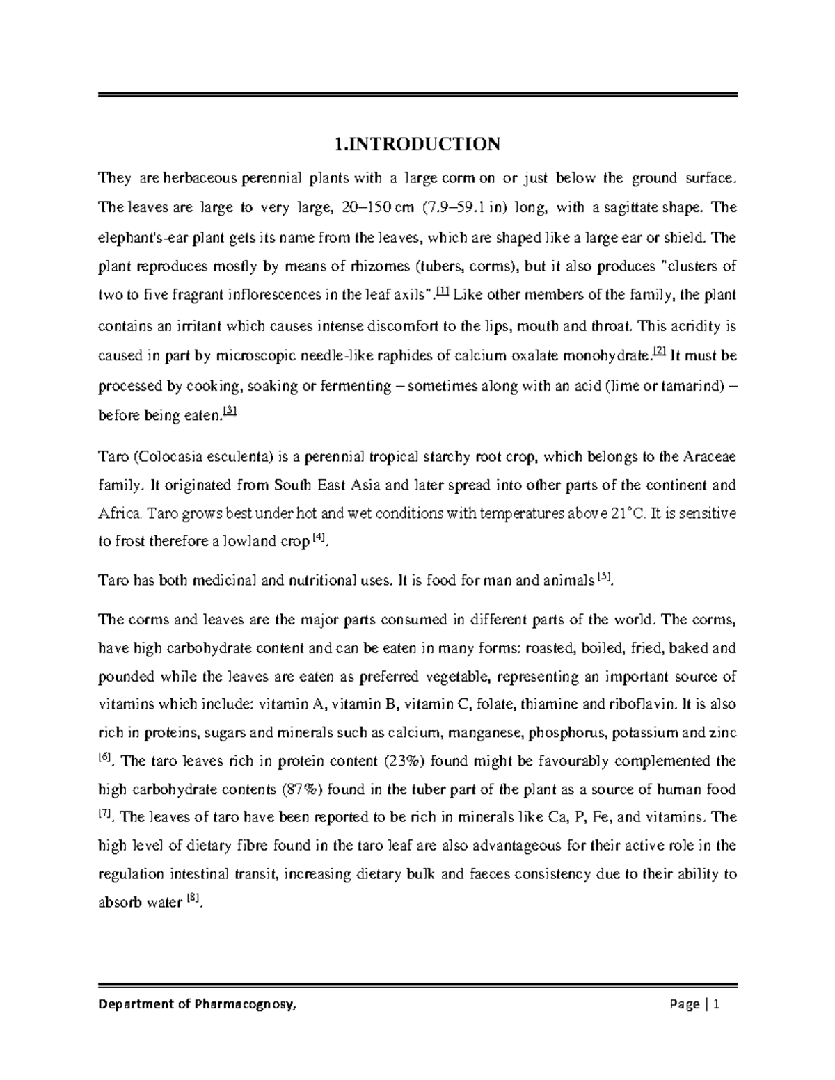 Pharmacognosy II Print - 1 They are herbaceous perennial plants with a ...