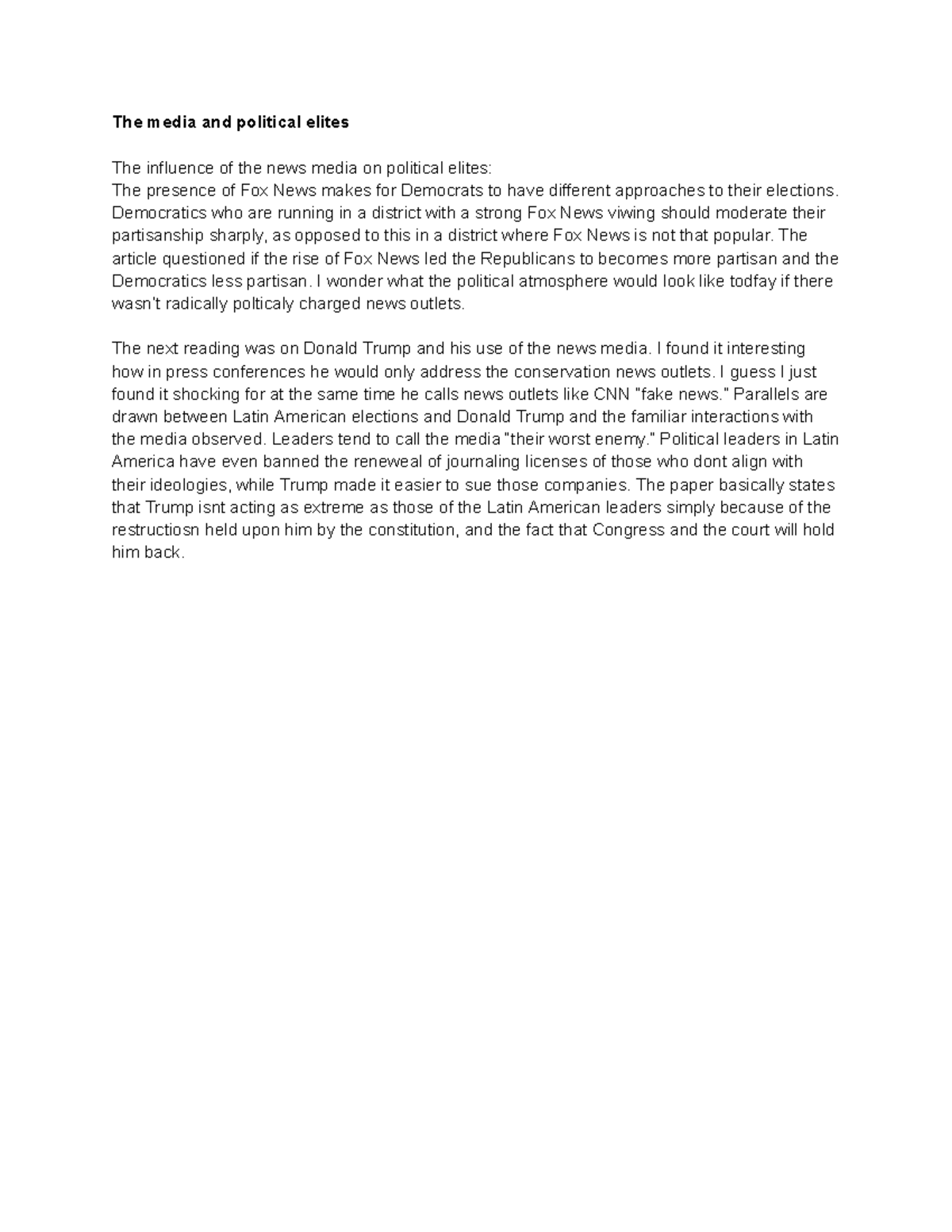 Hot seat 3 - This assignment is just a further analysis of two readings ...