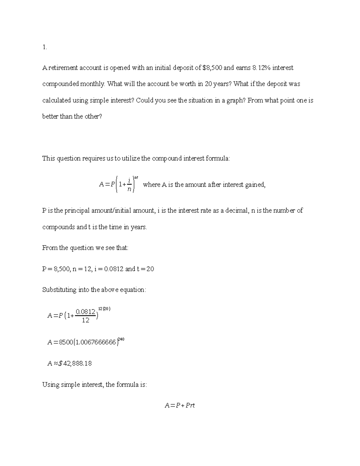 math 1201 written assignment unit 5