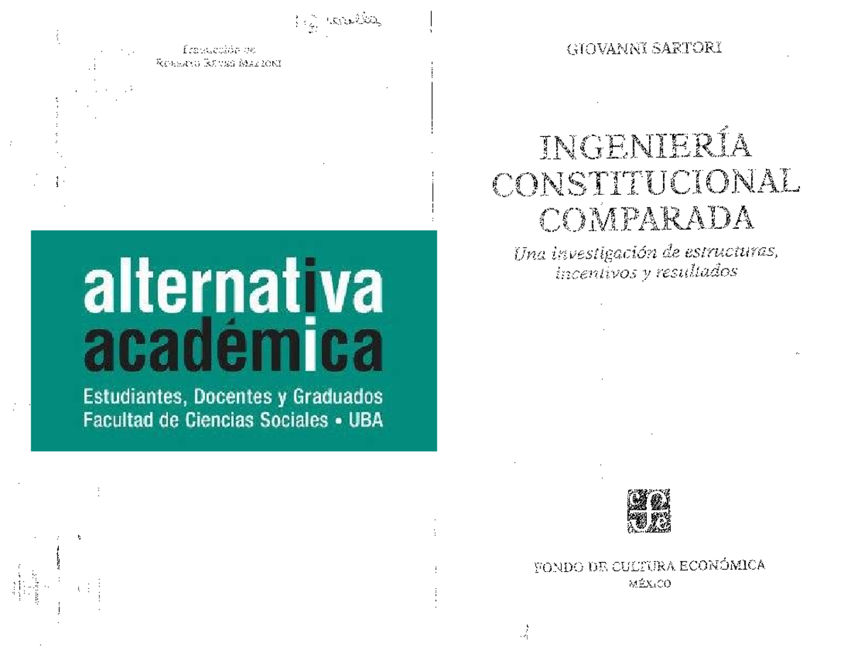 1 Sartori-Ingeniería constitucional caps. 5,6 y 7 segundo parcial TPDP