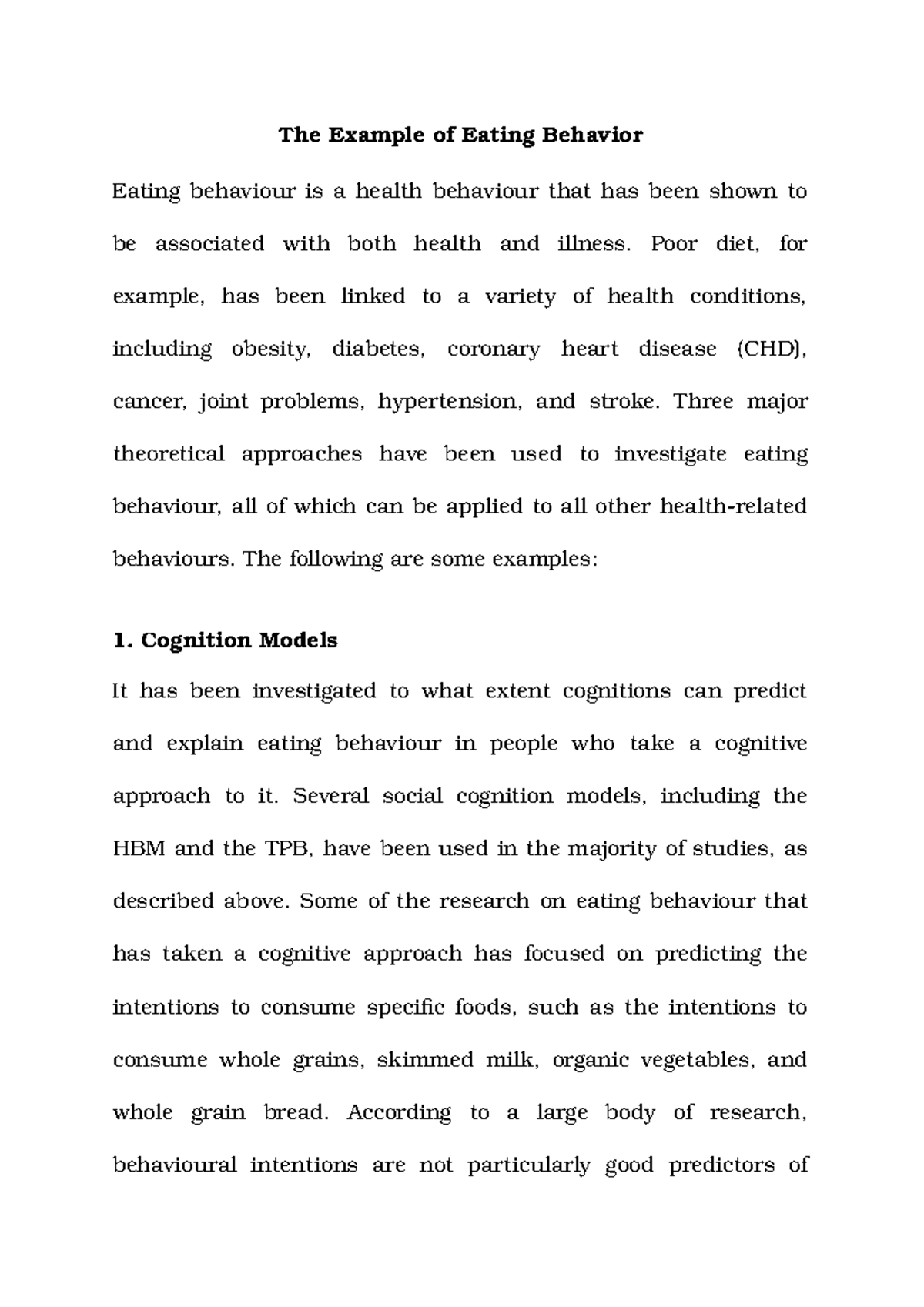 the-example-of-eating-behavior-health-psychology-studocu