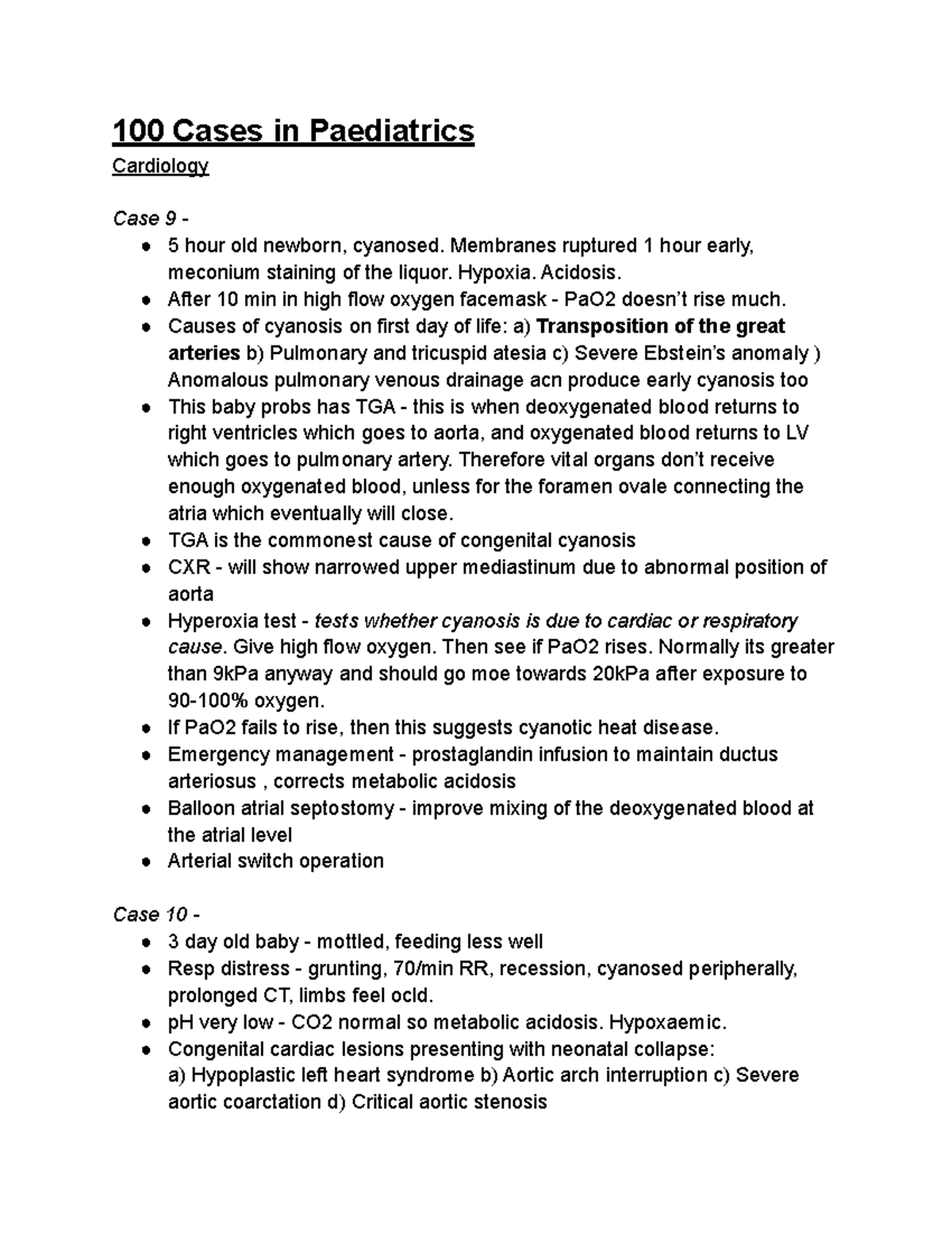 100 Cases in Paediatrics - Cardiology + Endocrinology - 100 Cases in ...