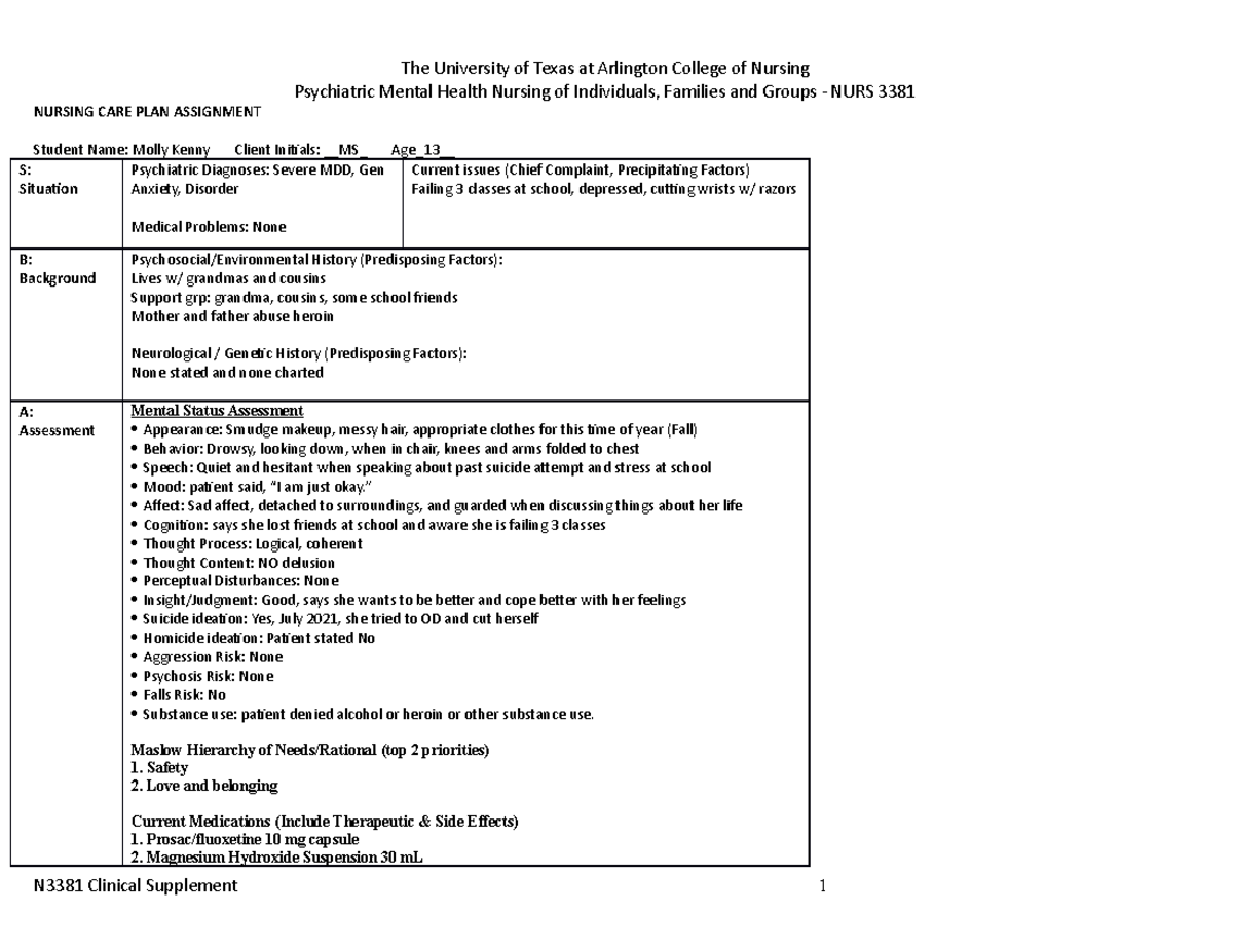 Modern physics 3381 Pysh 2 nursing care plan The University of Texas
