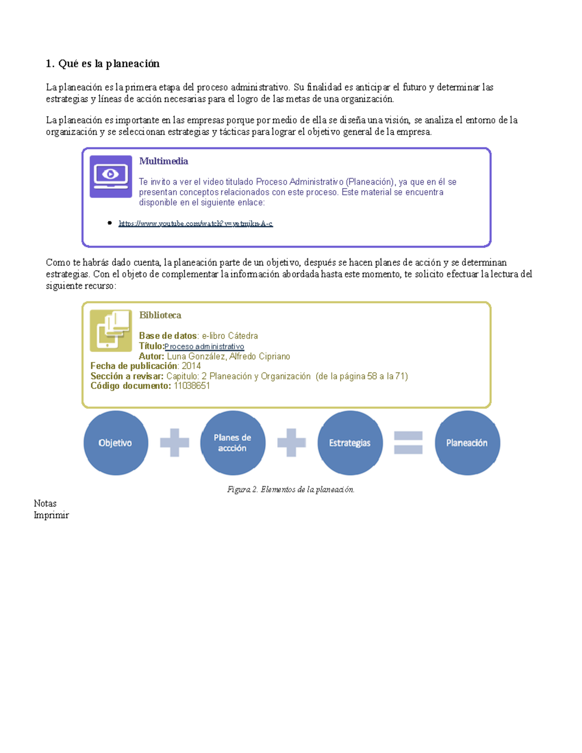 El Proceso Administrativo V2 Planeación - 1. Qué Es La Planeación La ...