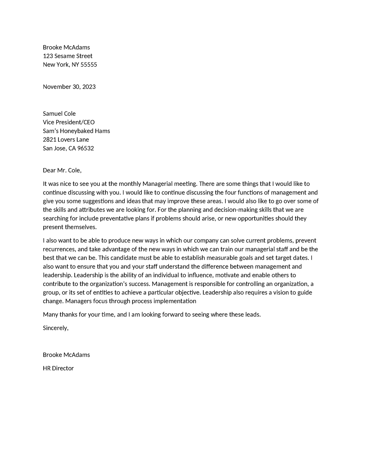 Business letter - Copy - ass - Brooke McAdams 123 Sesame Street New ...