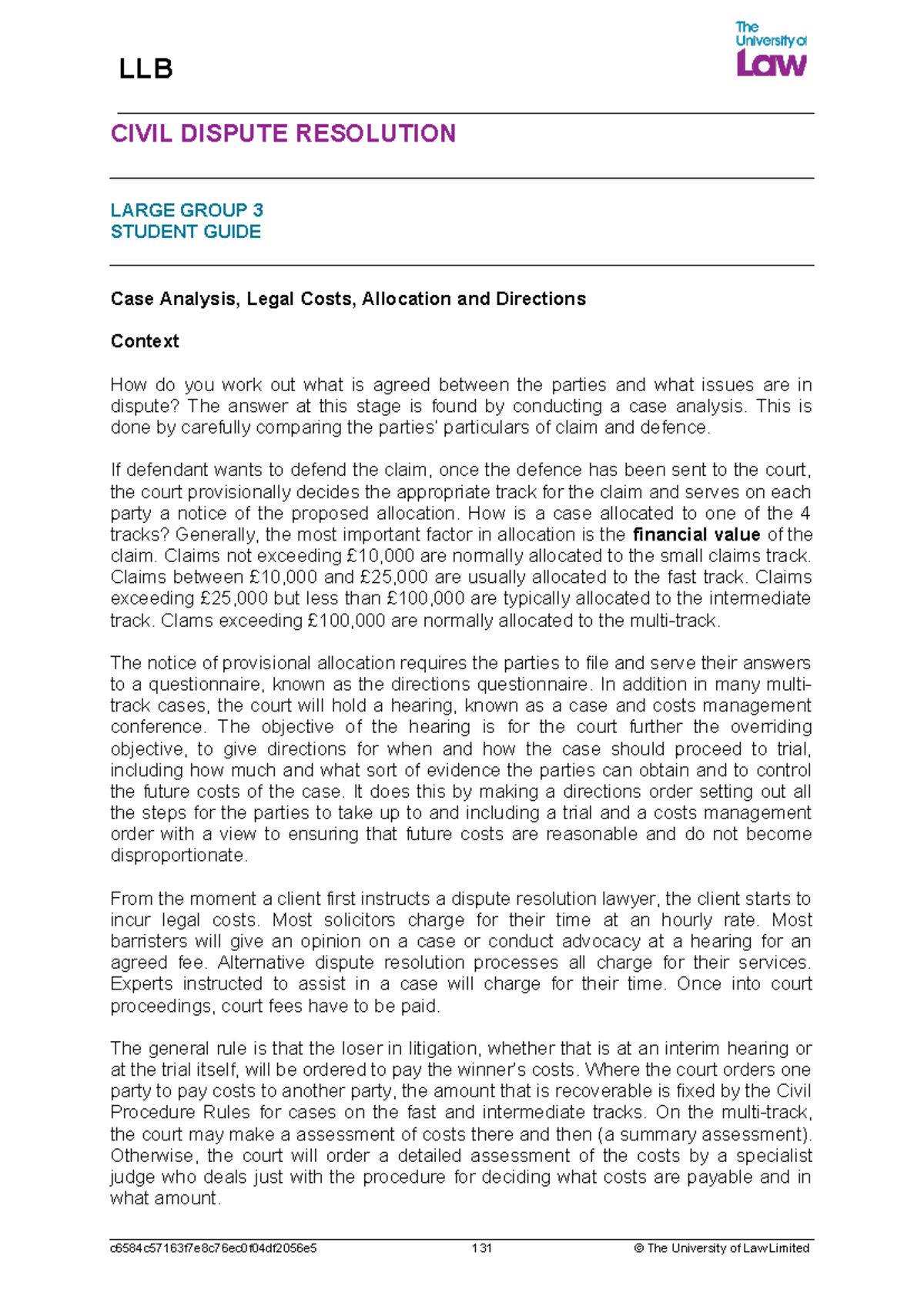 Civil Dispute Resolution 3 LG - CIVIL DISPUTE RESOLUTION LARGE GROUP 3 ...