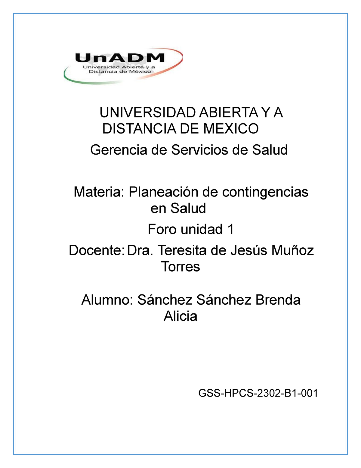 Universidad Abierta Y A Distancia DE Mexico - UNIVERSIDAD ABIERTA Y A ...