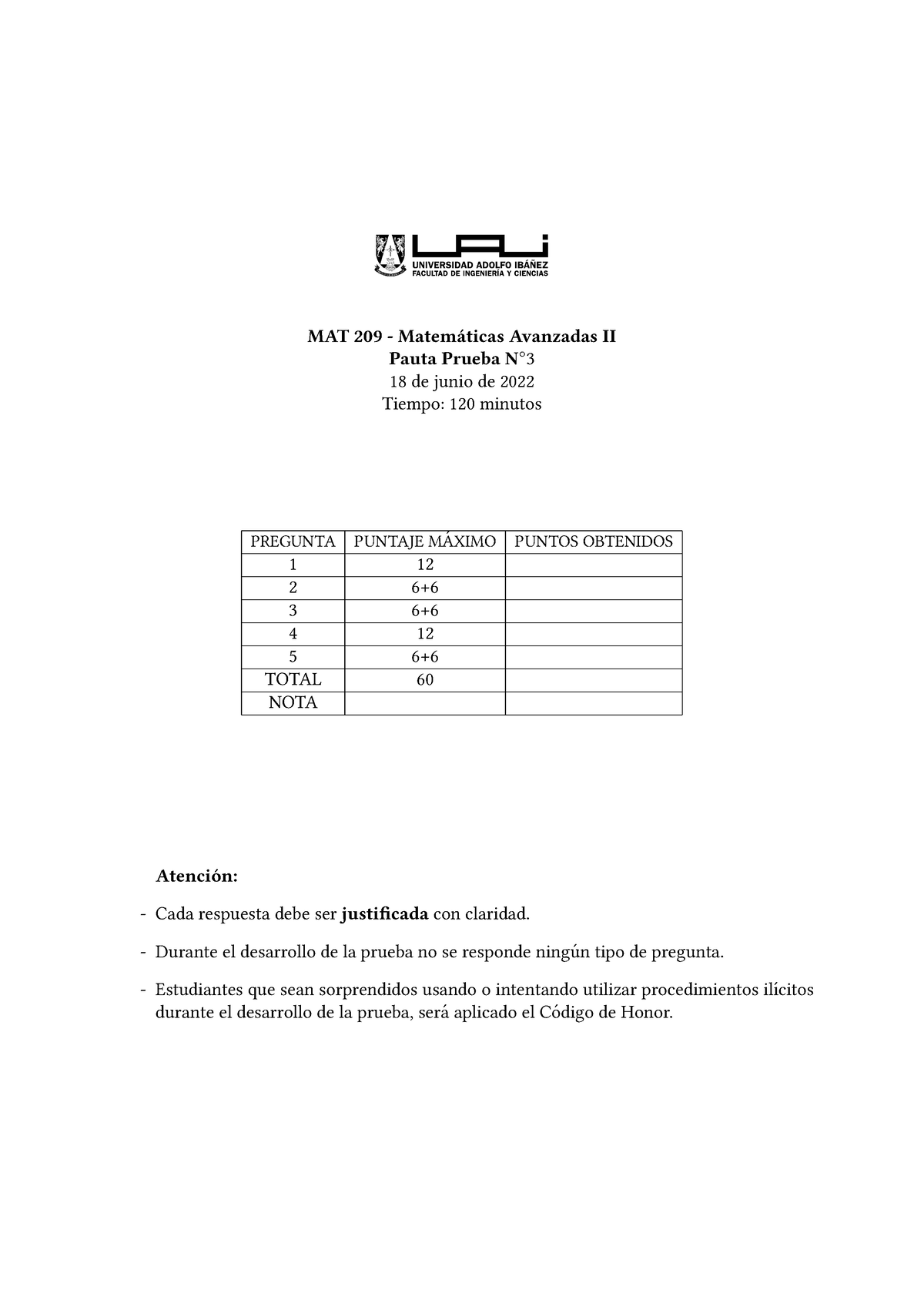 Pauta Prueba 3 MAII - MAT 209 - Matem ́aticas Avanzadas II Pauta Prueba ...