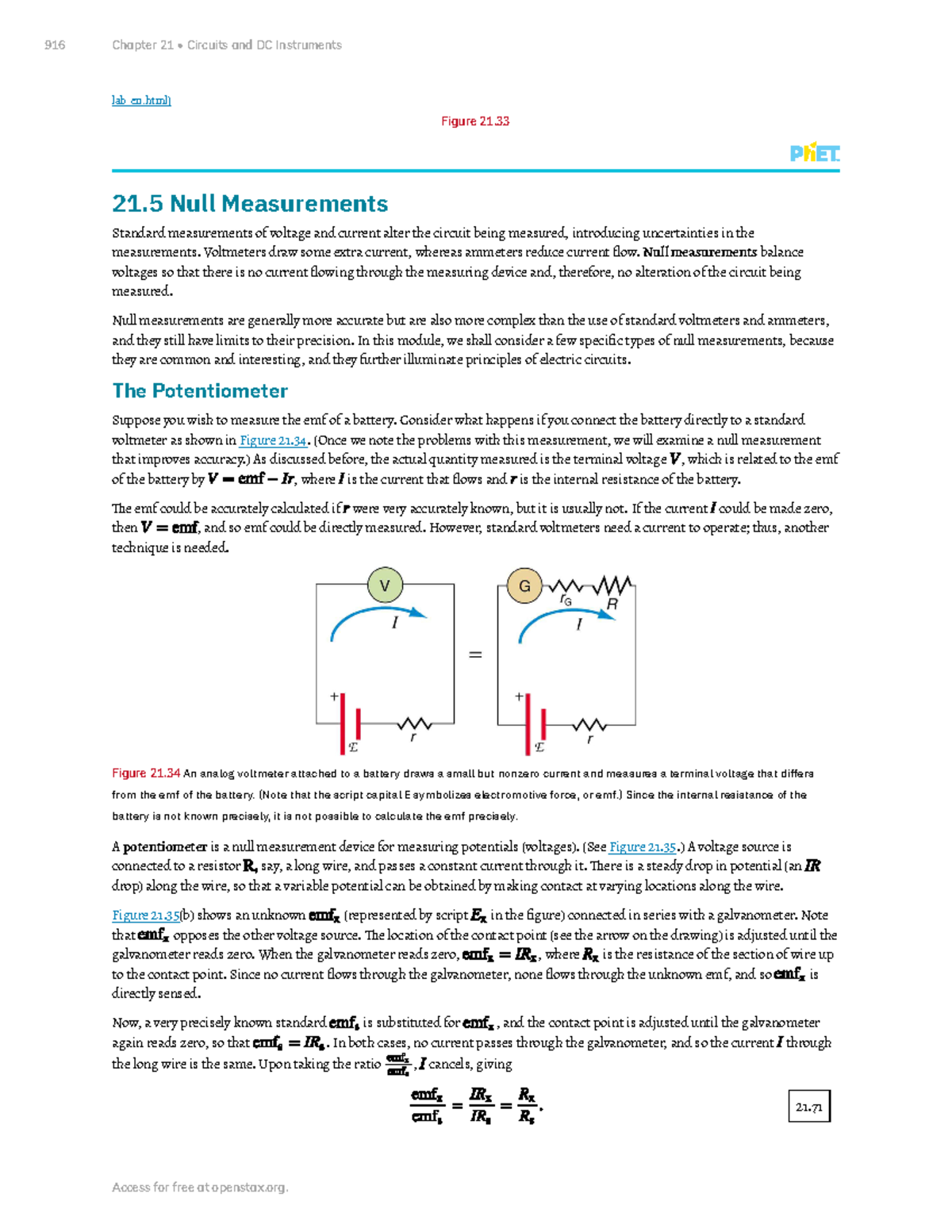 CP 21.5. Null Measurements pg916-918 - lab_en) Figure 21. 21 Null ...