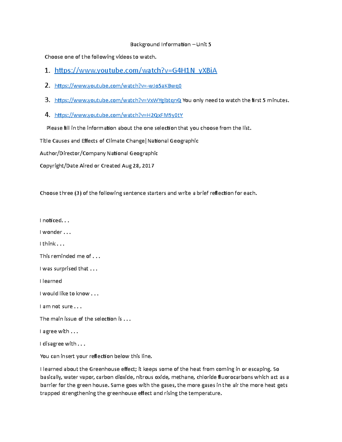 Unit 6 - background information - Background Information – Unit 5 ...