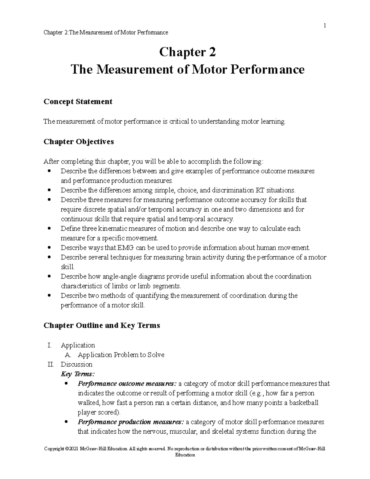 Ch. 2 The Measurement Of Motor Performance - Chapter 2:The Measurement ...