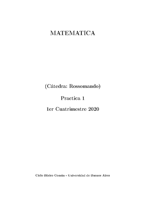 Practica 1 V4 - Preparación Para El Primer Parcial De Matemática 51 ...