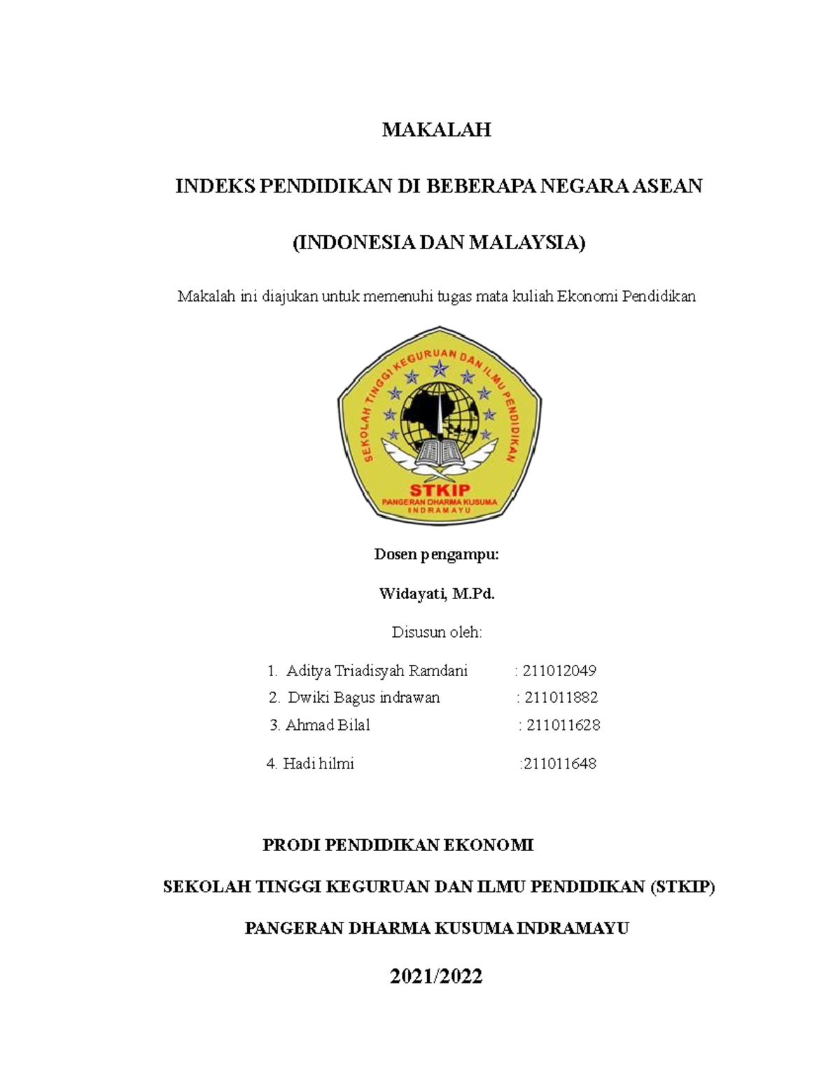 Makalah 2 Pendidikan Ekonomi KEL 2 Fix Bgt - MAKALAH INDEKS PENDIDIKAN ...