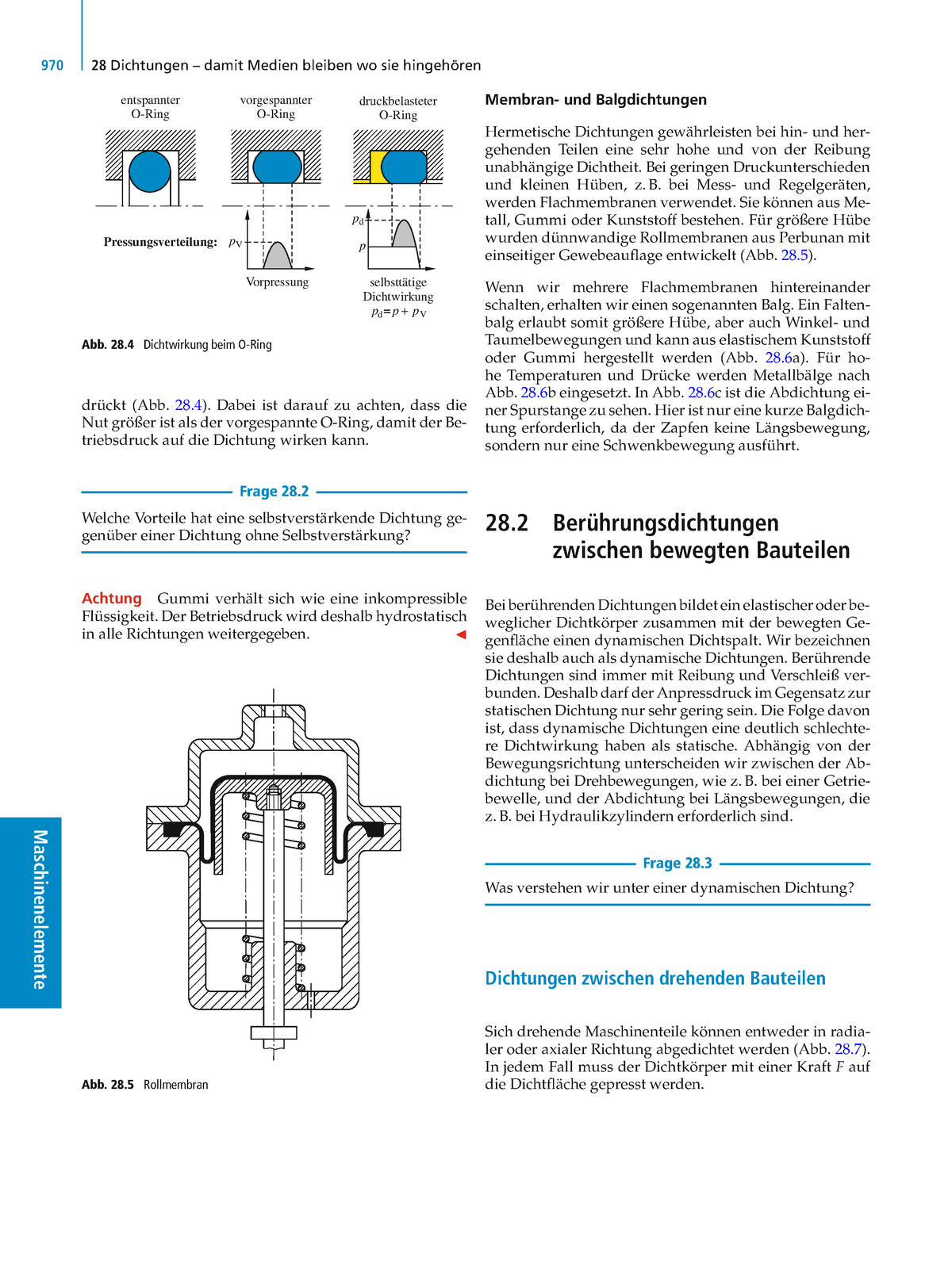 28.2 Berührungsdichtungen Zwischen Bewegten Bauteilen ...