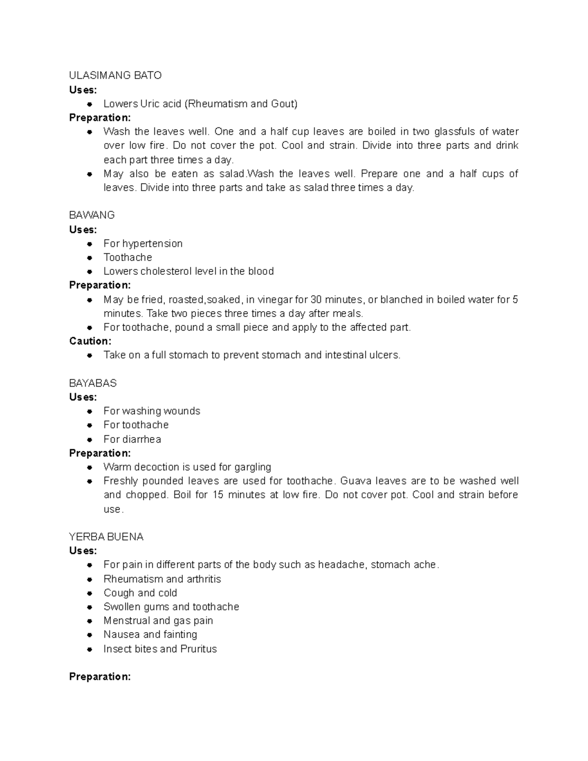 Script- Herbal-MEDS - djshsfruwi - ULASIMANG BATO Uses: Lowers Uric