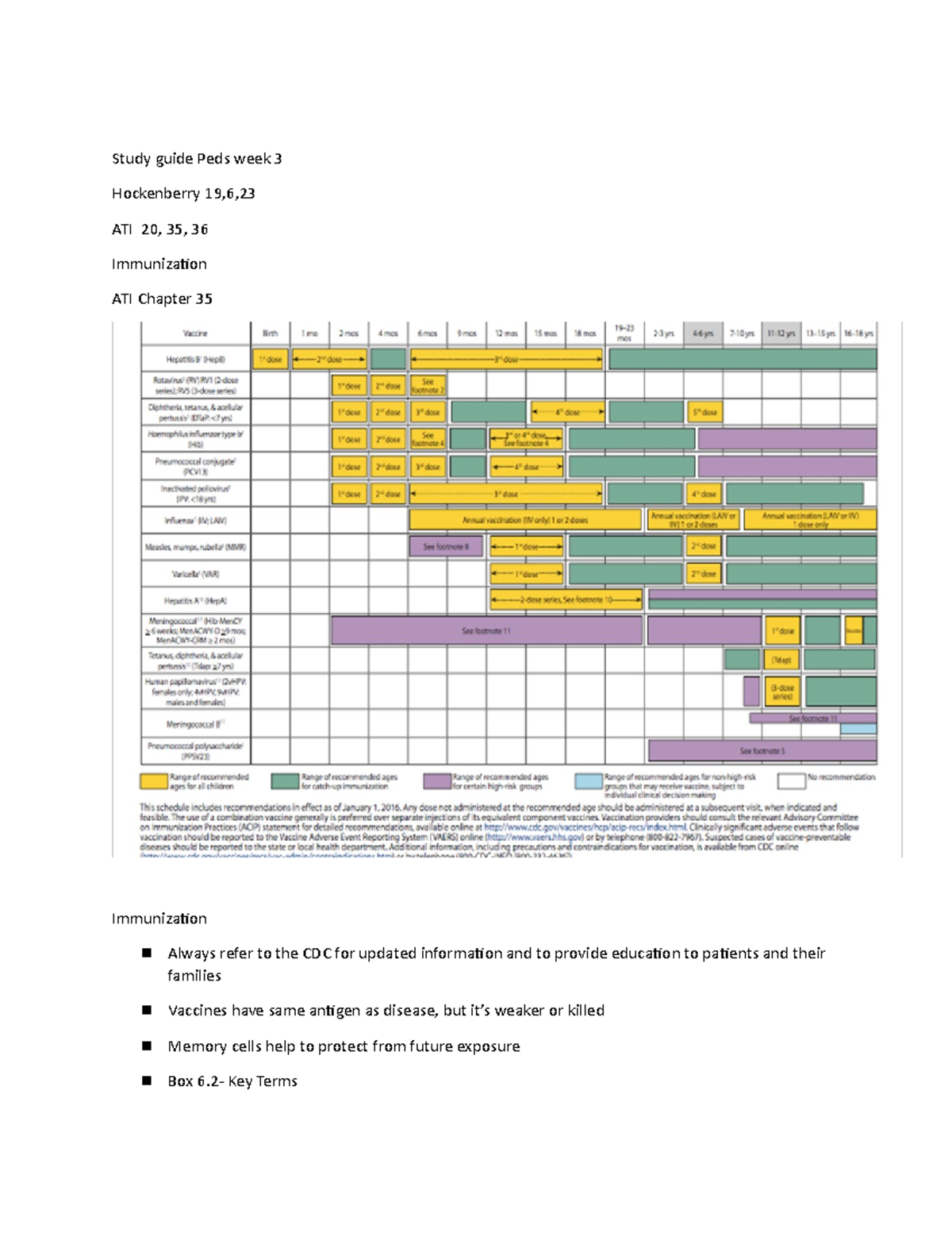 Ped week 3 - note studying - Study guide Peds week 3 Hockenberry 19,6 ...