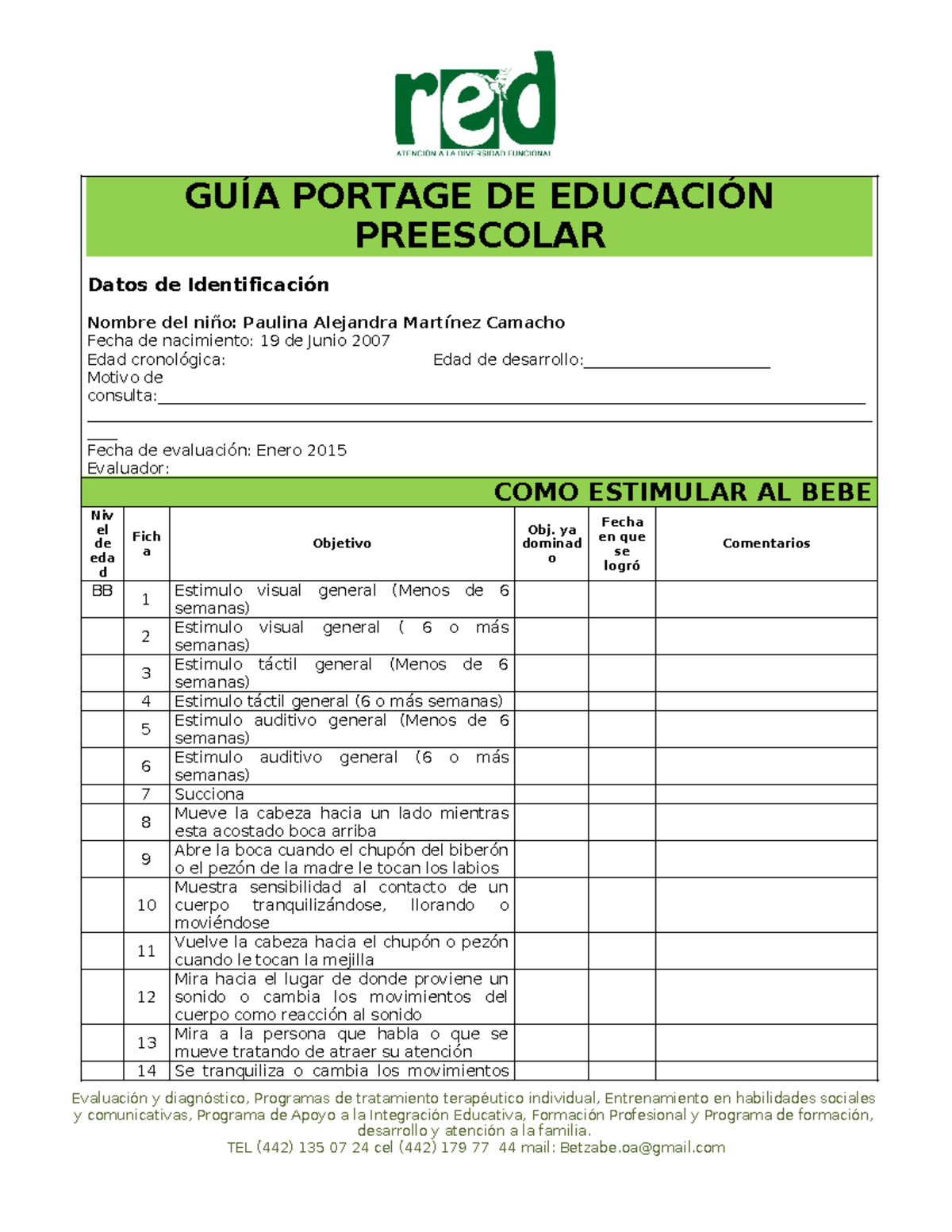 Guia portage para la eduación preescolar - GUÍA PORTAGE DE EDUCACIÓN ...