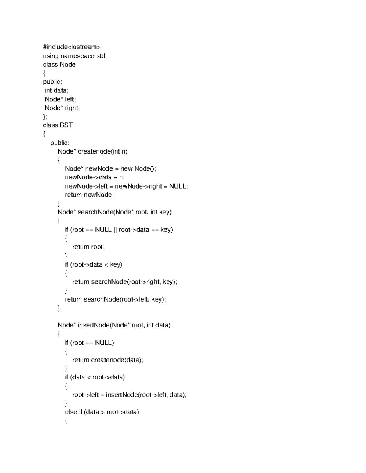 Binary Search Tree - Used it - #include using namespace std; class Node ...