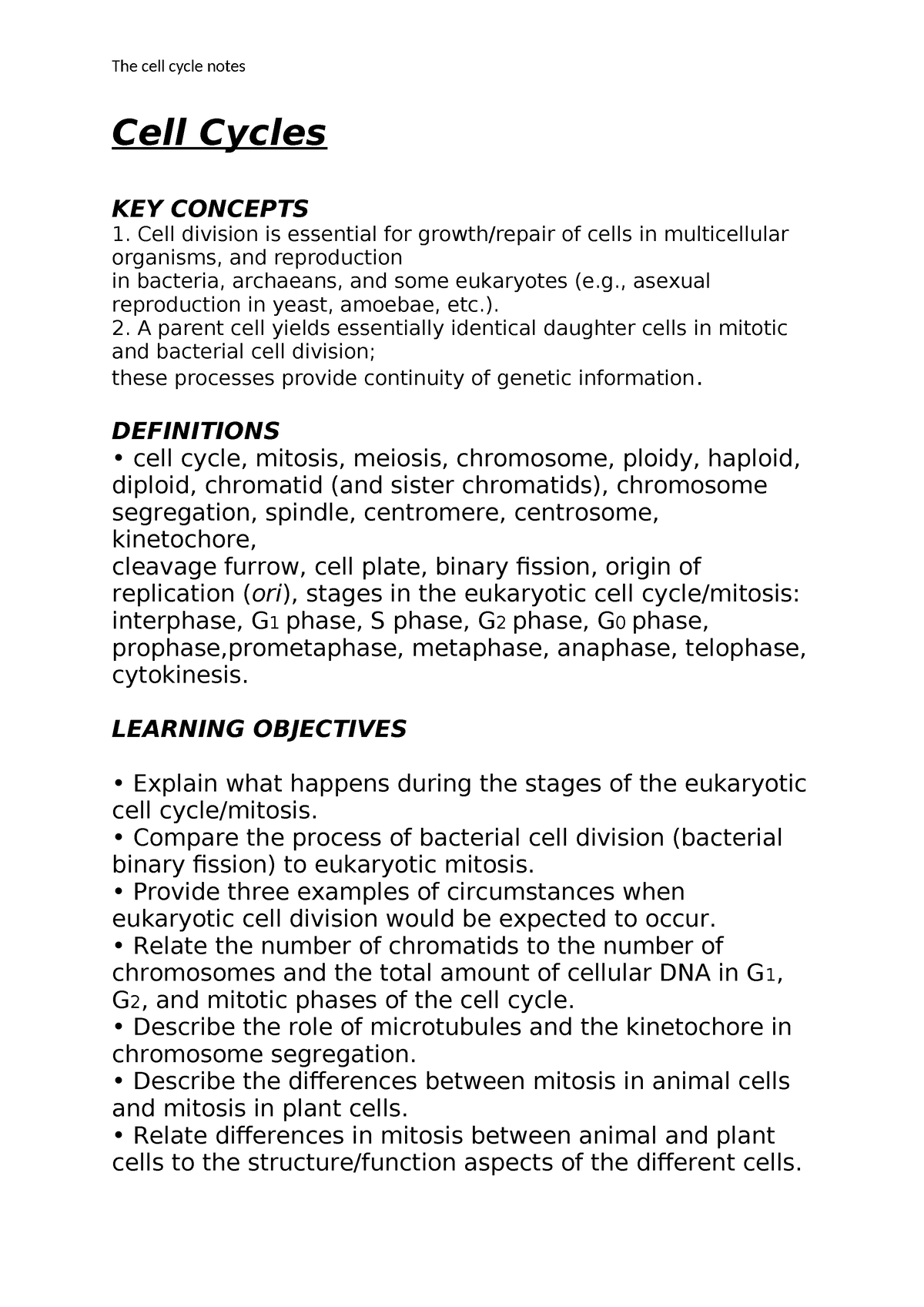 biology essay cycles