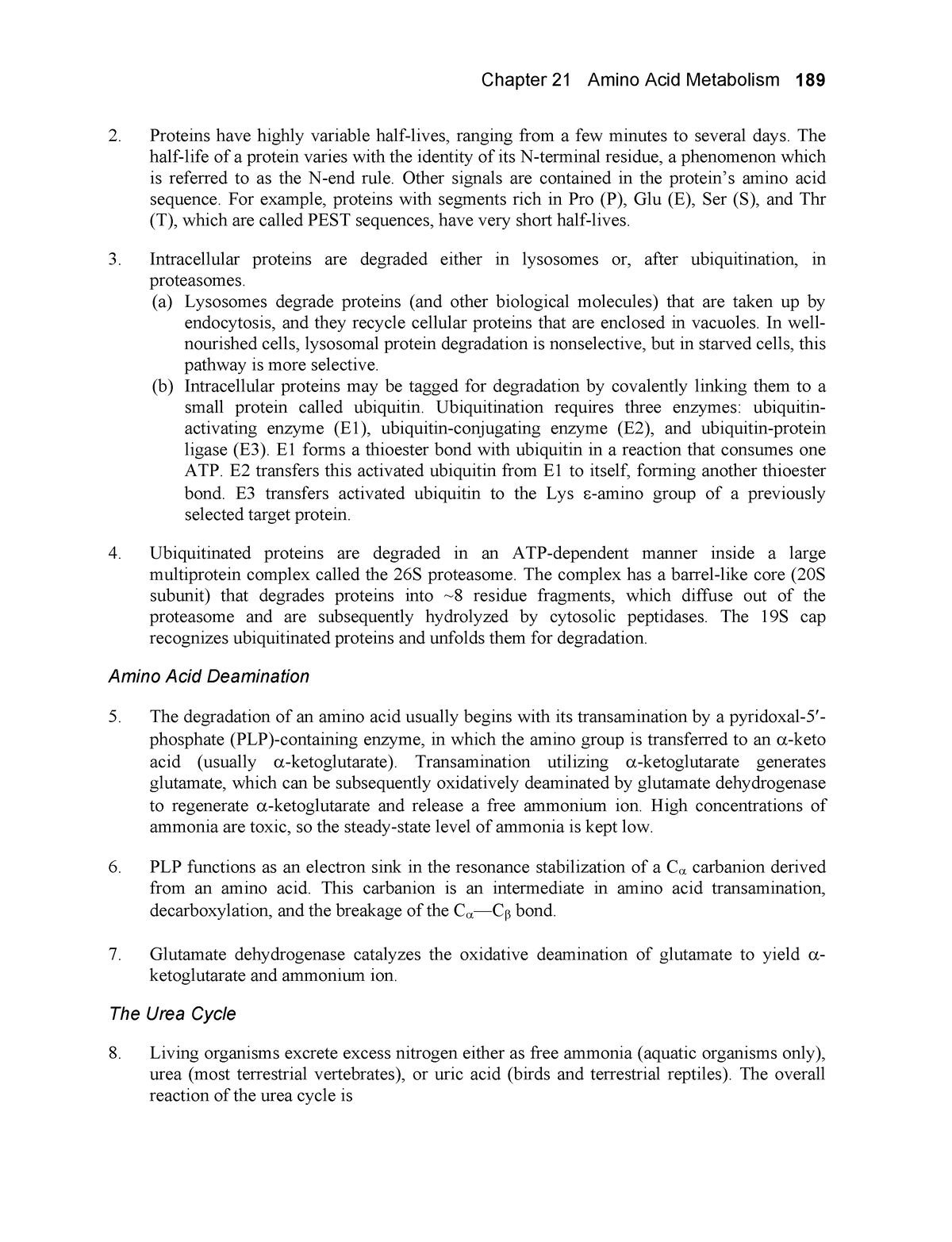 Biochemistry-67 - N/A - Chapter 21 Amino Acid Metabolism 189 Proteins ...