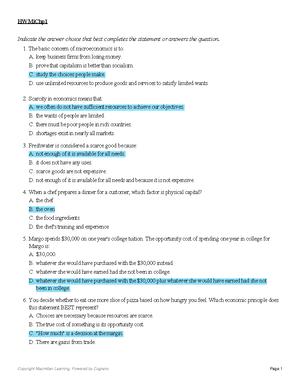 Micro Ch 2 HW Answers - This is the second weeks homework - Indicate ...