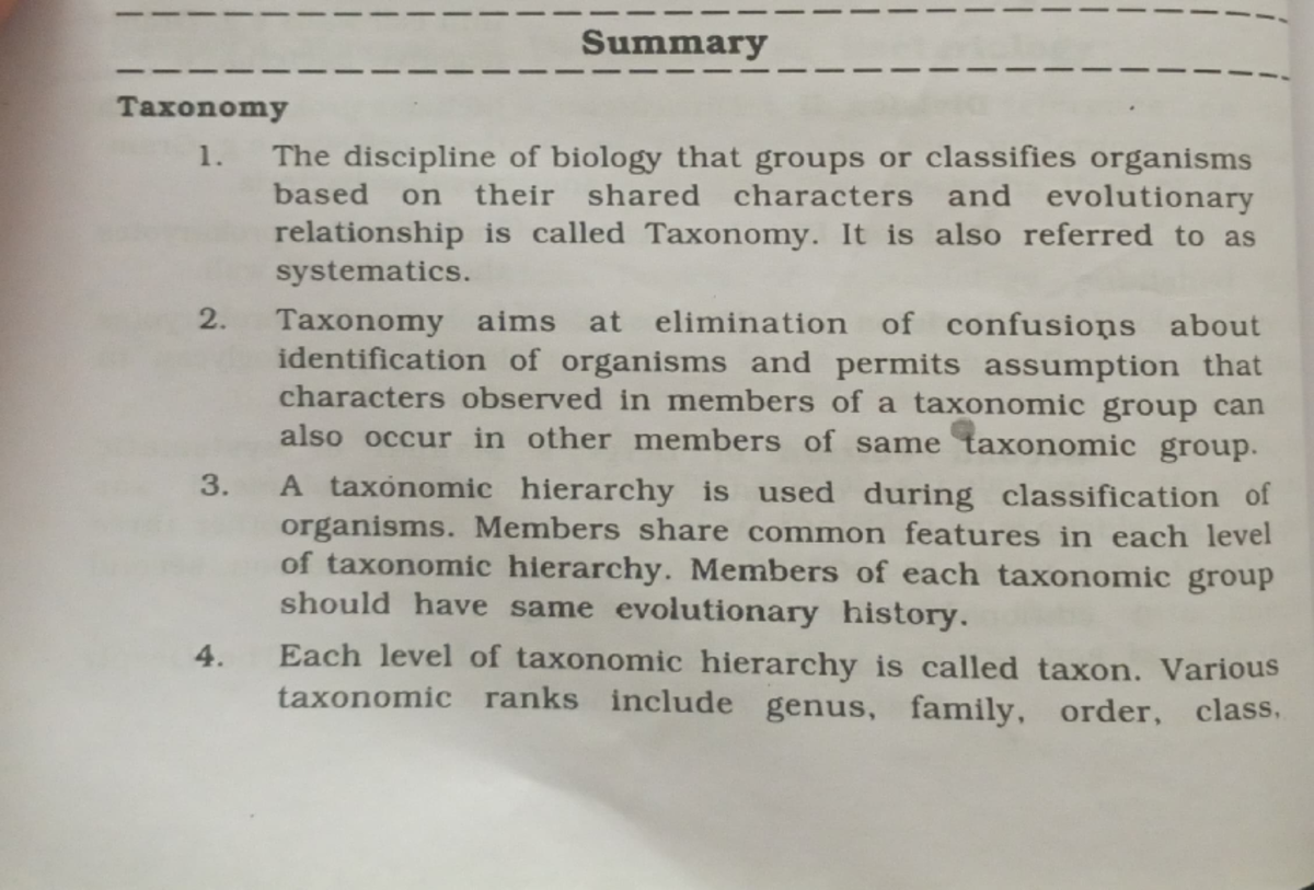 summary-of-taxonomy-summary-taxonomy-the-discipline-of-biology-that