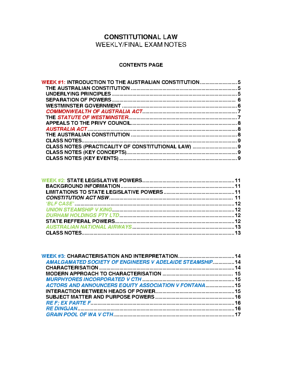 Consti Notes Additional Constitutional Law Weeklyfinal Exam Notes