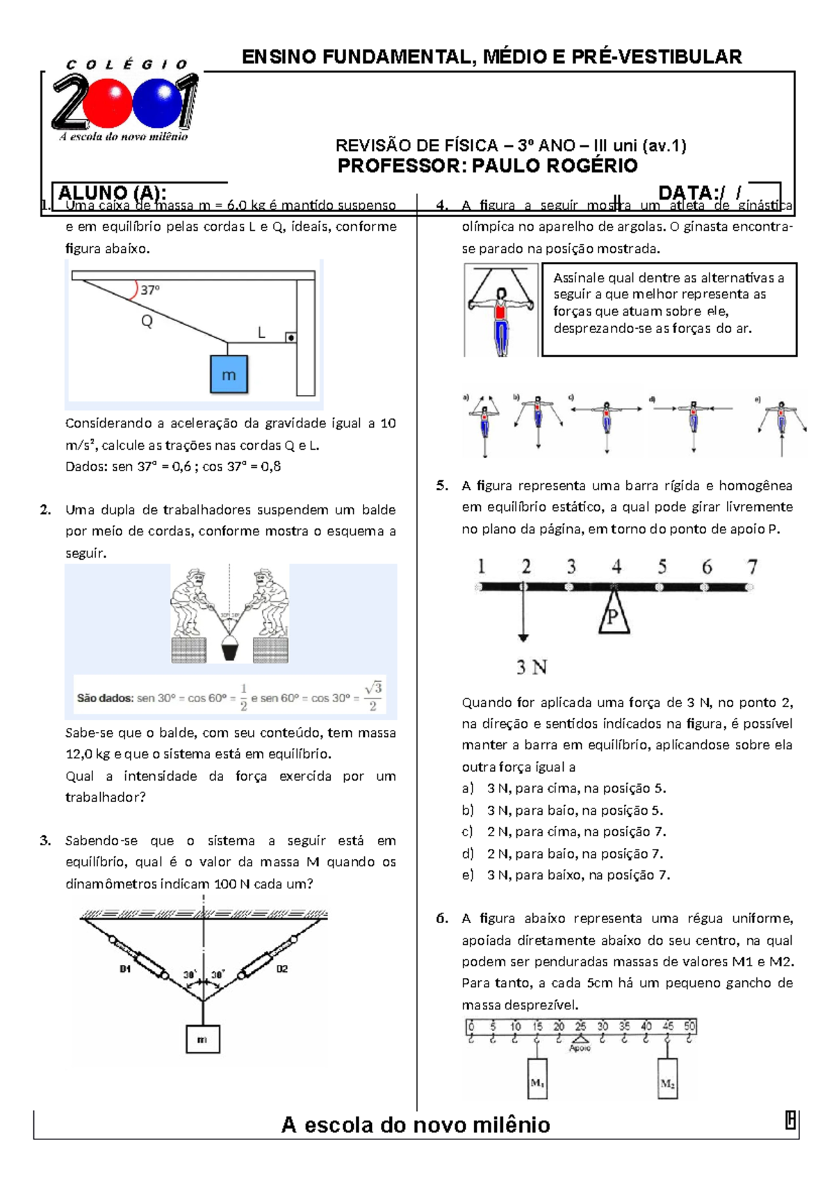 RevisãO DE FÍSICA - 3 ANO - AV 1 III Unidade (24) - P A ENSINO ...