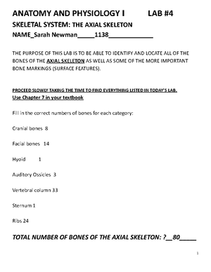 Chapter 4 Anatomy (Practical) List - CHAPTER 3 – STRUCTURES TO KNOW FOR ...