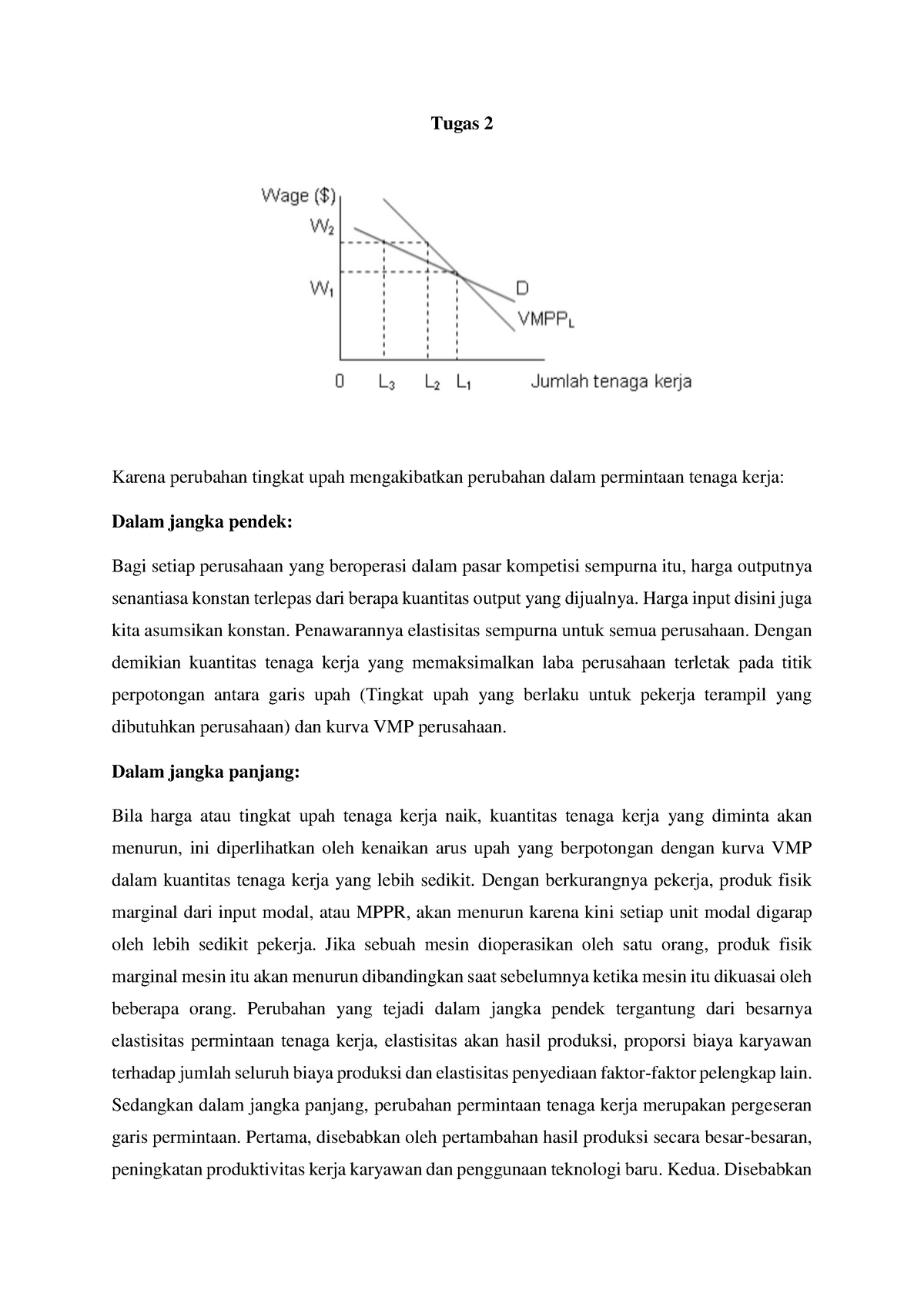 Tugas 2 Ekonomi Ketenagakerjaan - Tugas 2 Karena Perubahan Tingkat Upah ...