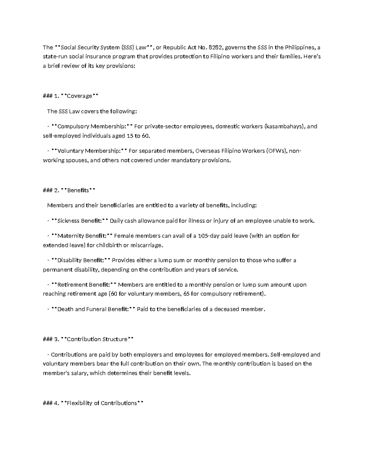 SSS Law reviewer - Review this to help you understand more the sss law ...
