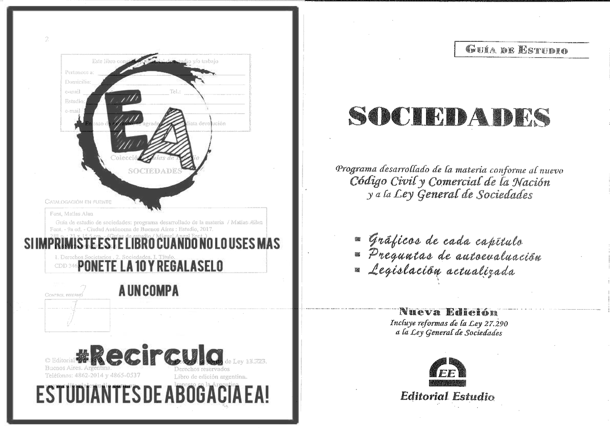 Guia Estudio - Sociedades - Derecho Comercial - Studocu