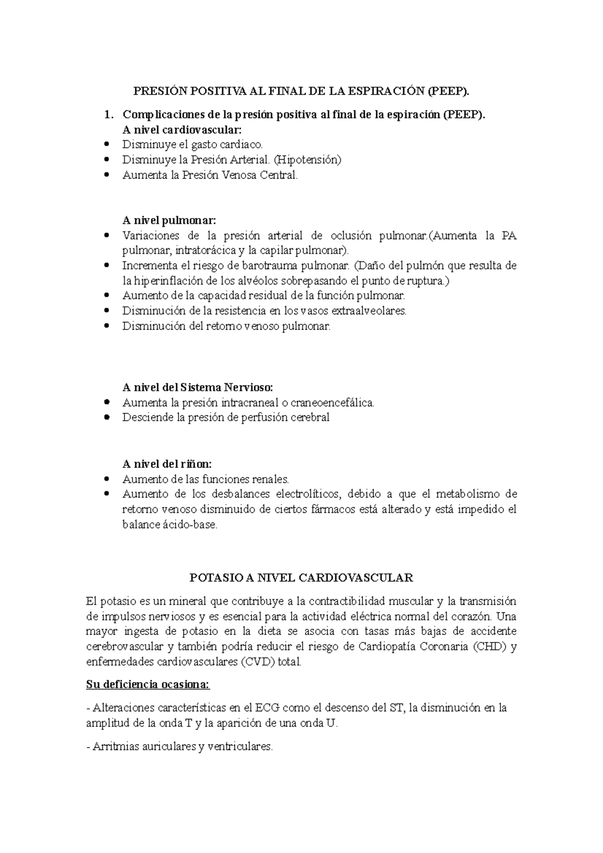Presión Positiva AL Final DE LA Espiración PRESIÓN POSITIVA AL FINAL DE LA ESPIRACIÓN (PEEP Presión Positiva AL Final DE LA Espiración PRESIÓN POSITIVA AL FINAL DE LA ESPIRACIÓN (PEEP