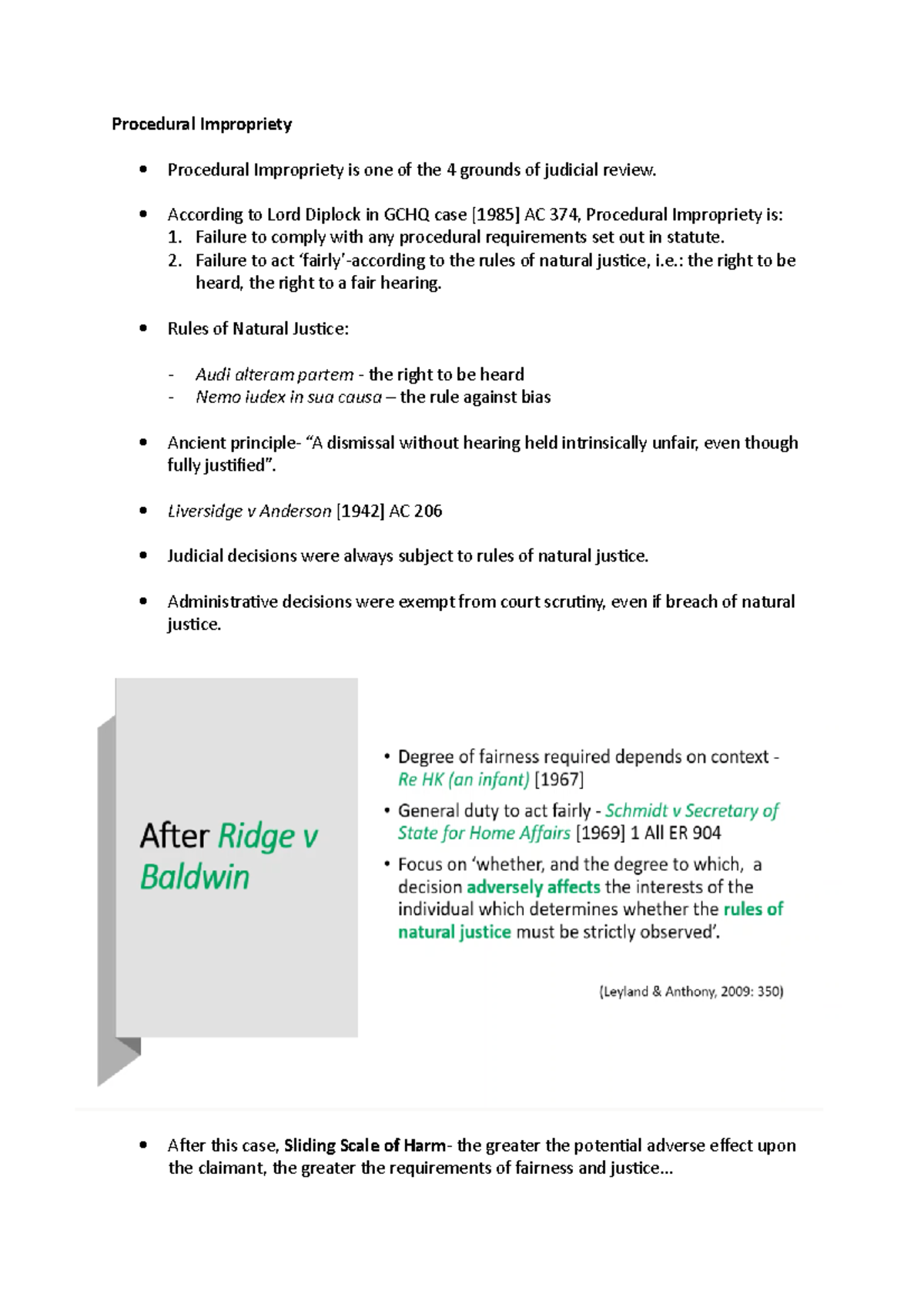 Procedural Impropriety According to Lord Diplock in GCHQ case [1985