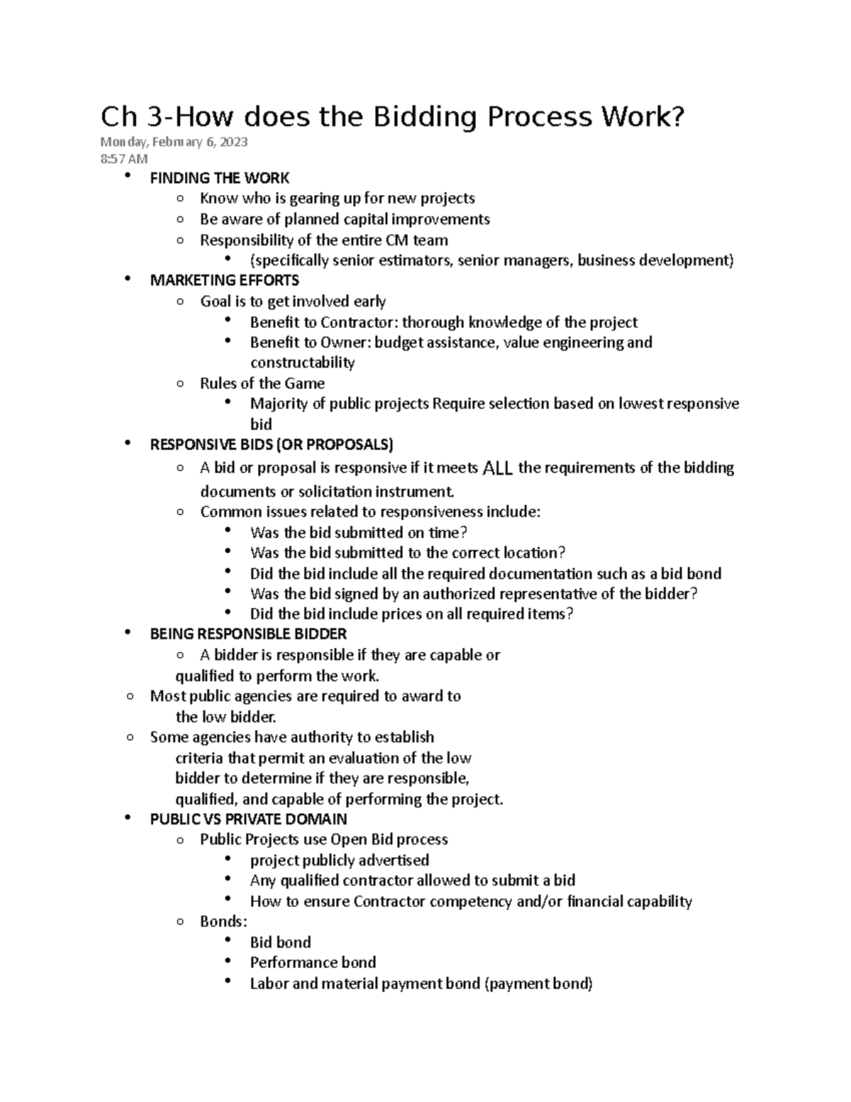 How does the Bidding Process Work Ch 3How does the Bidding Process