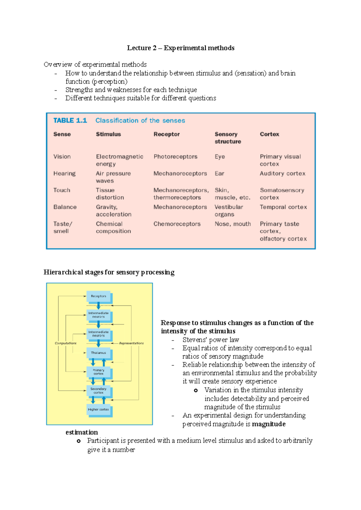 L2 Experimental methods - Lecture 2 – Experimental methods Overview of ...