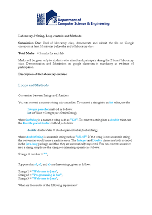Lab01-CSE110-OOP - Object Oriented Programming: Java Class Practice 01 ...