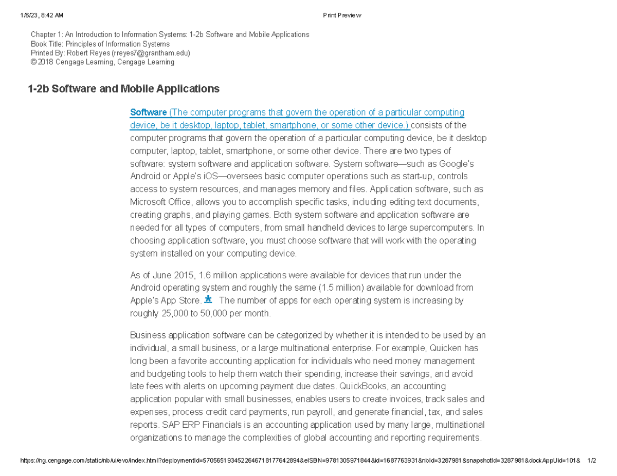 Chapter 1 - Principles Of Information Systems 13th Edition - 1/6/23, 8 ...