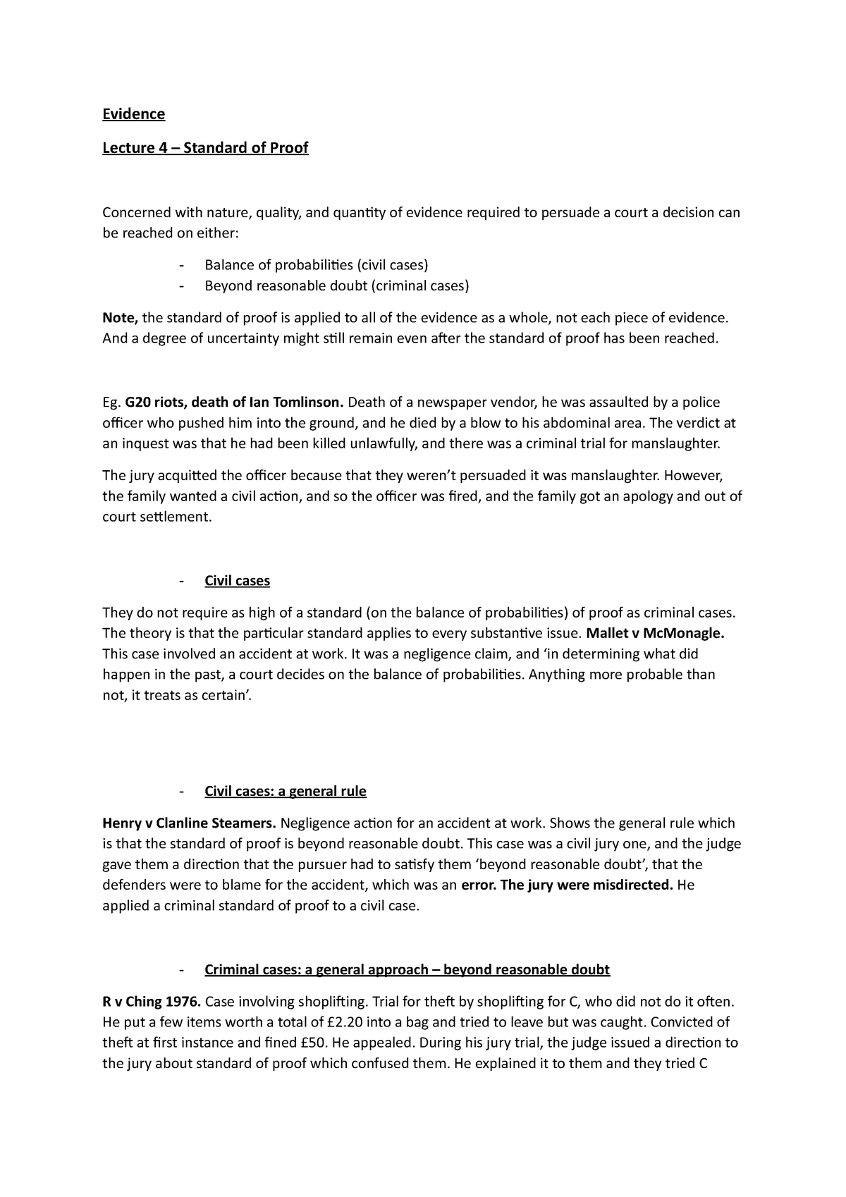 lecture-4-standard-of-proof-evidence-lecture-4-standard-of-proof