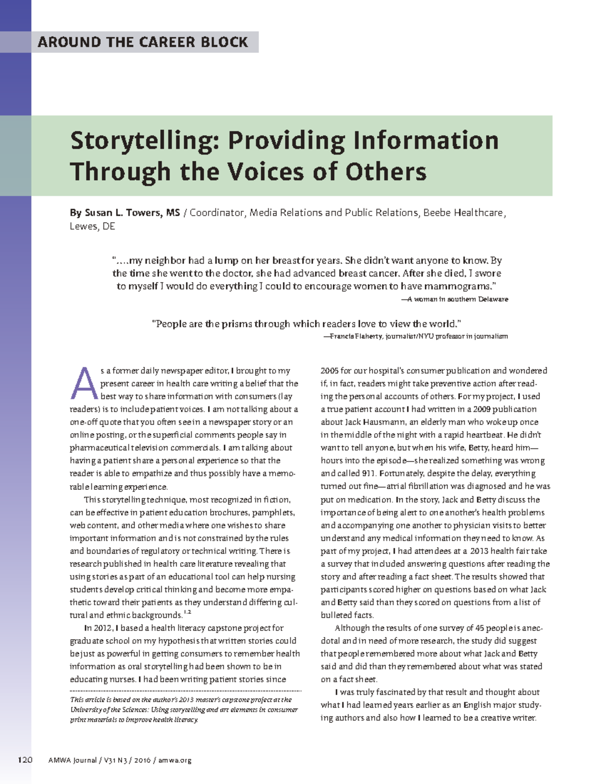 Storytelling notes week 2 - A s a former daily newspaper editor, I ...