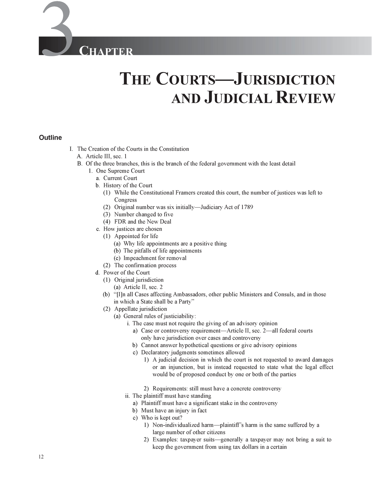 Ch03 The Courts Jurisdiction And Judicial Review - 3 CHAPTER THE COURTS ...