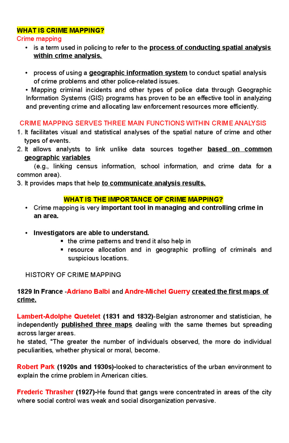 research paper on crime mapping