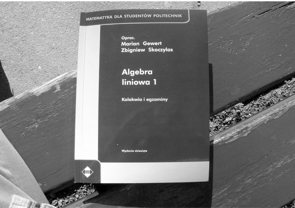 Gewert Skoczylas Algebra Liniowa I Kolokwia I Egzaminy Algebra Z Geometrią Analityczną B 3745