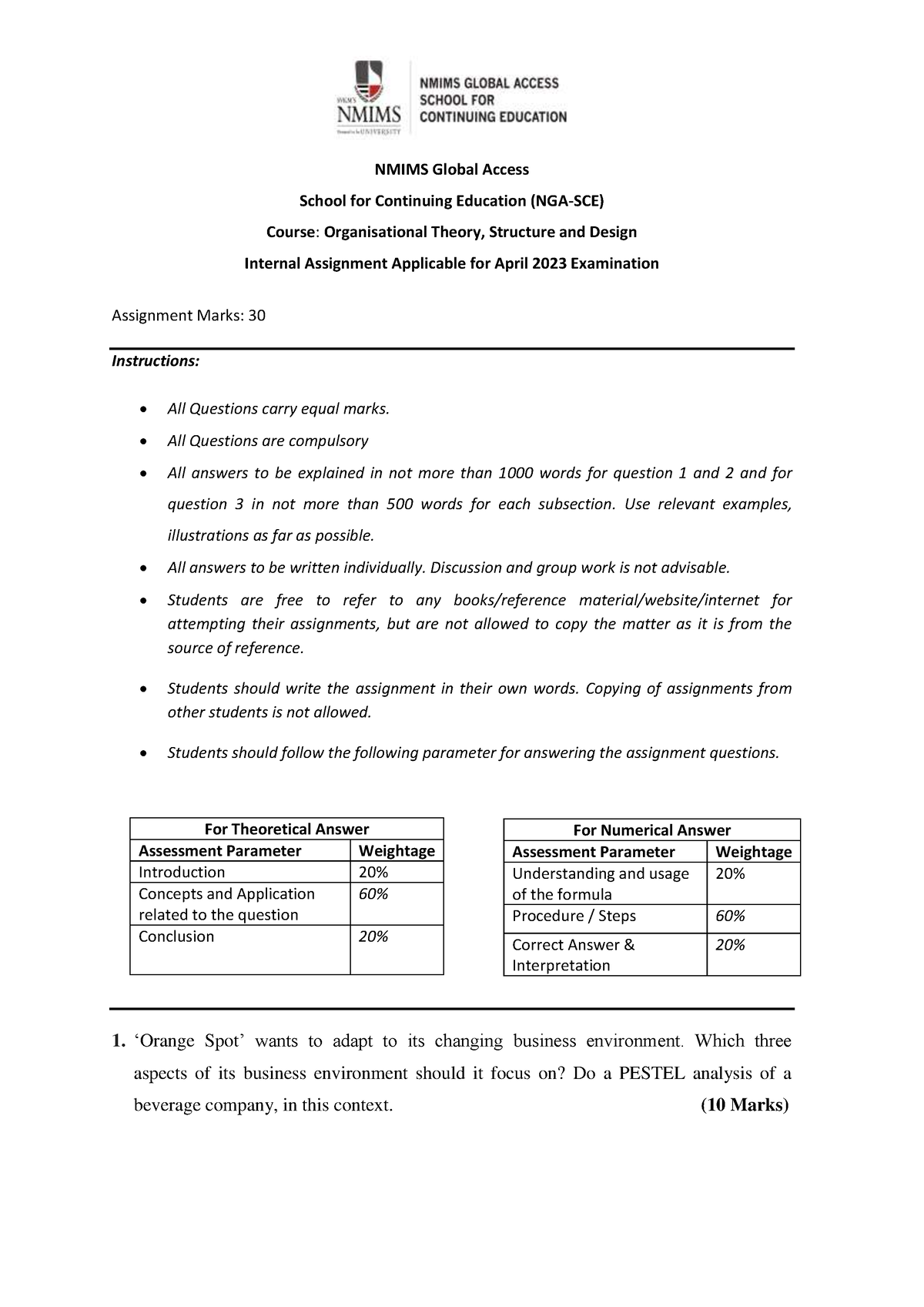 nmims april 2023 assignment answers