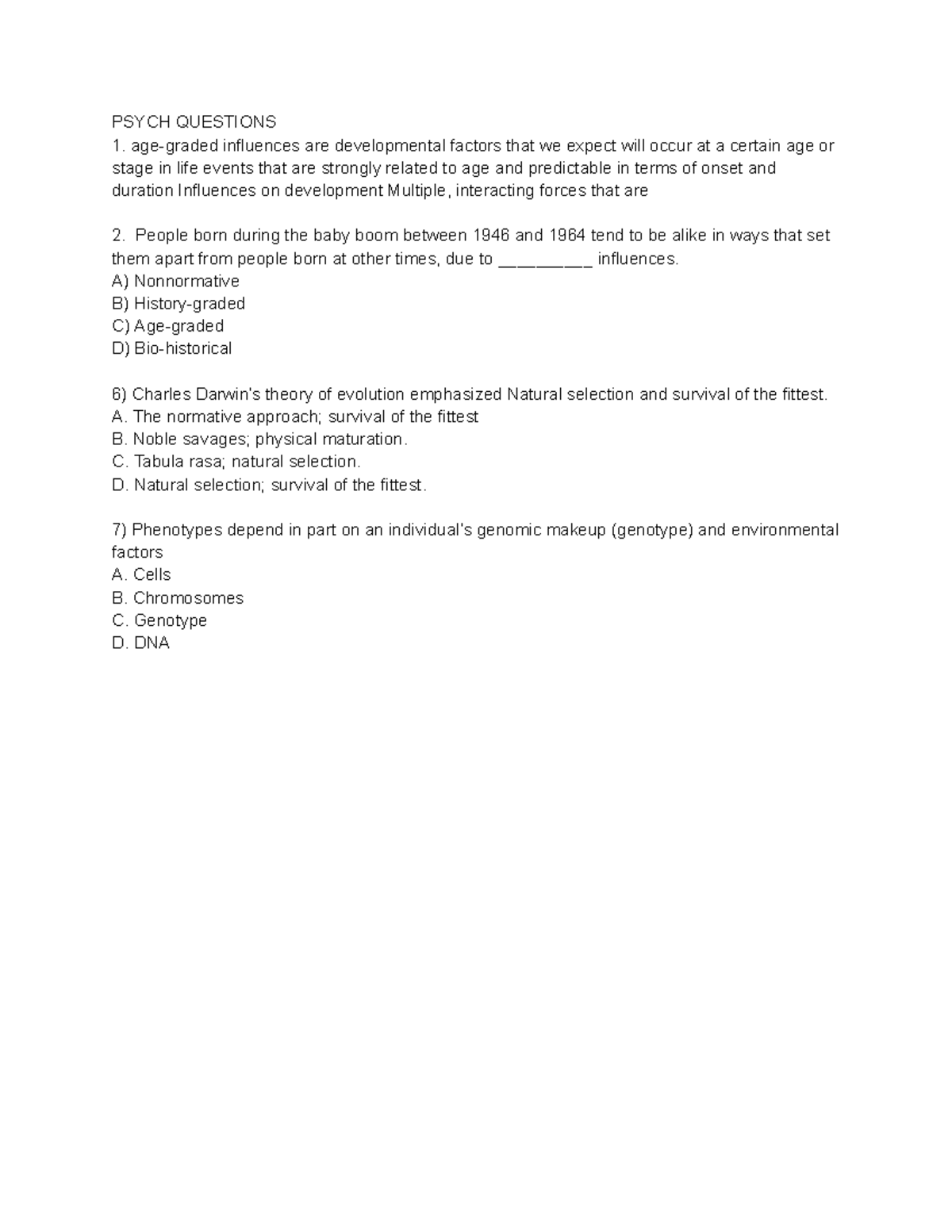 Untitled document9 questions PSYCH QUESTIONS agegraded influences